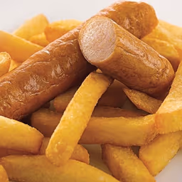 Chicken Sausages (2) with Chips