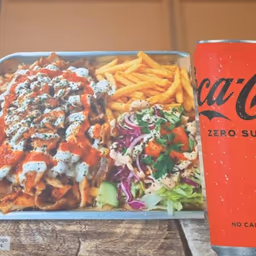 Doner Tray & a Can